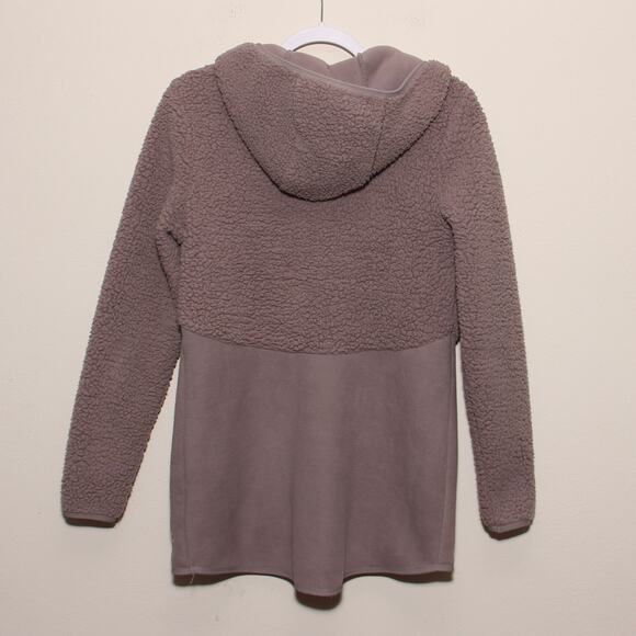 Fila Gray Sherpa Fleece Hoodie Jacket Size Small - Picture 5 of 10